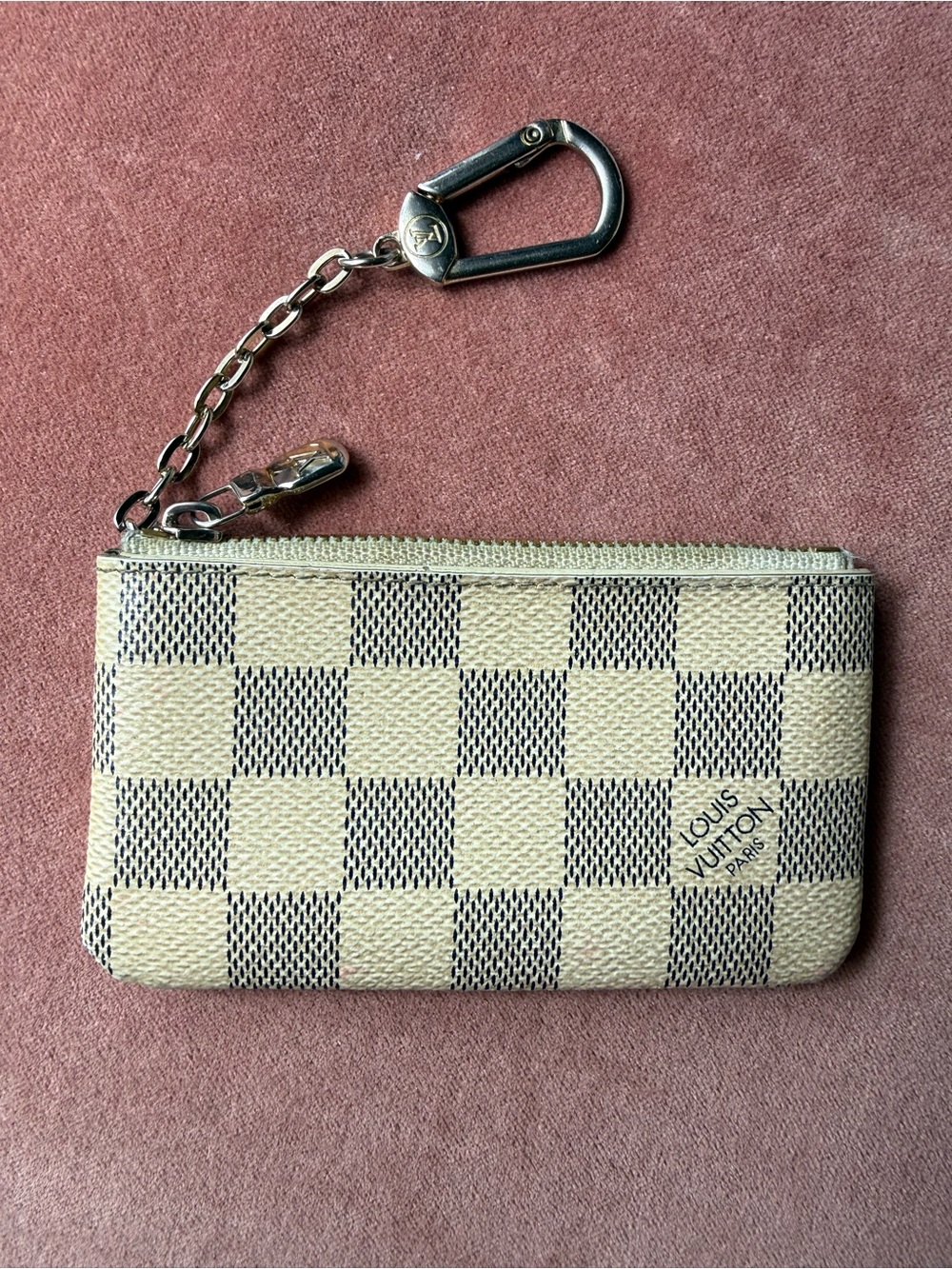💯Authentic Louis Vuitton Damier Azur Key Pouch